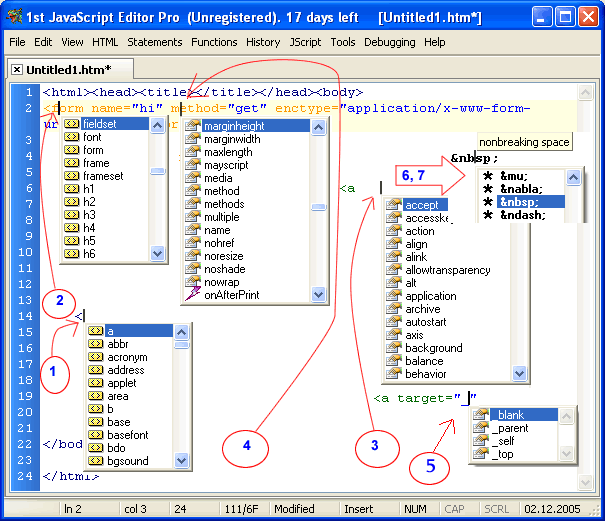 HTML IntelliSense